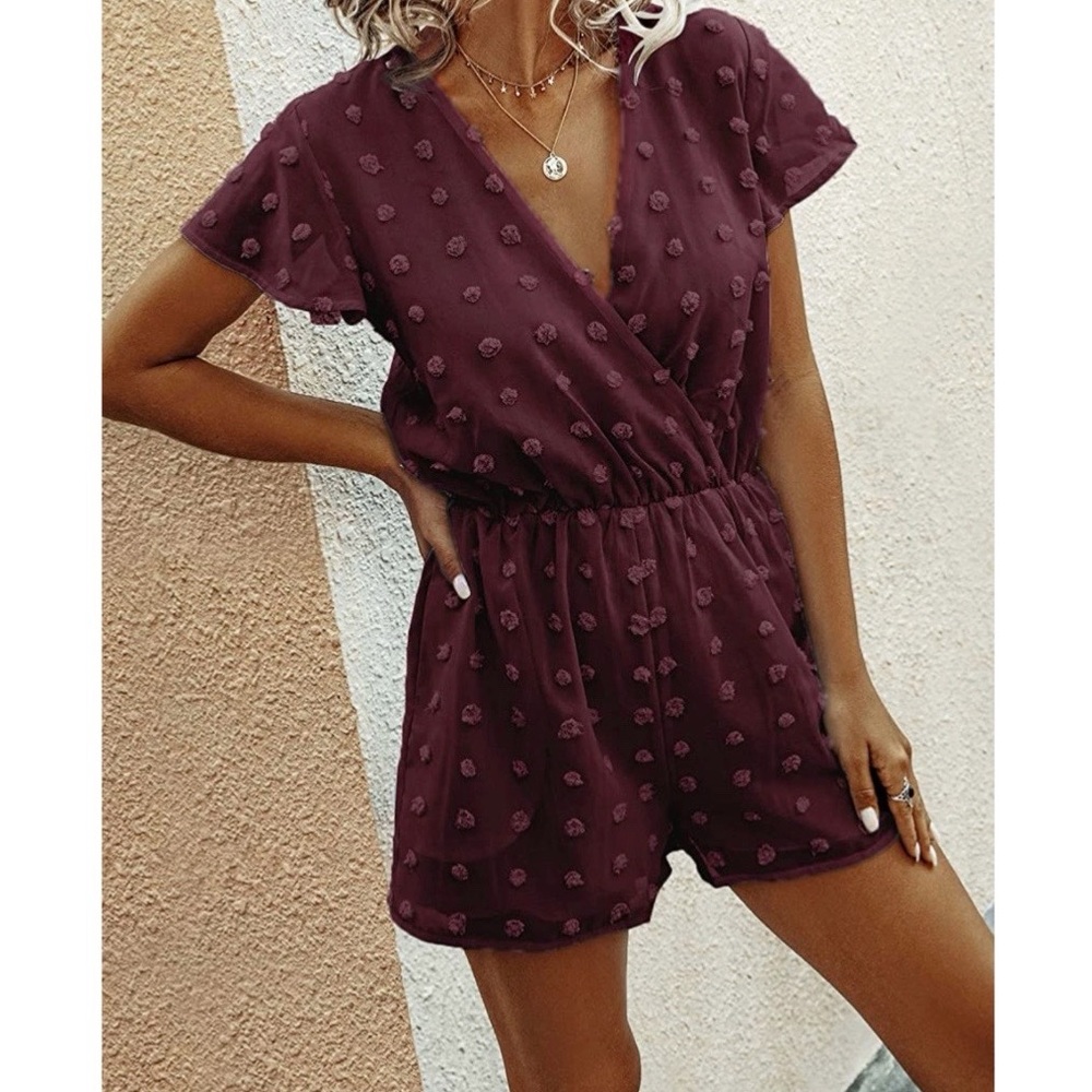 Angashion Maroon romper.